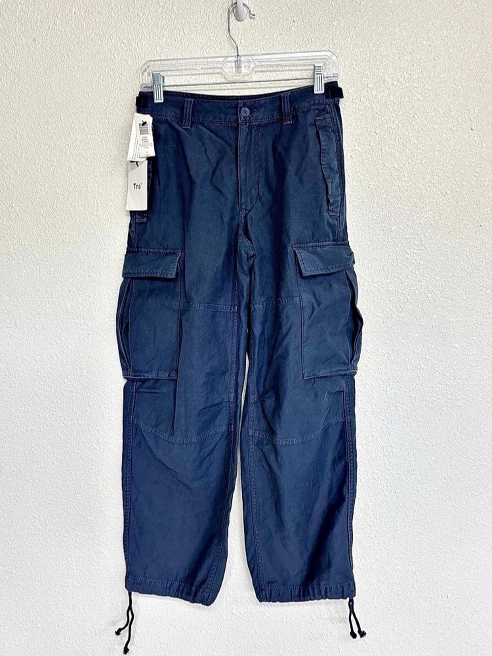 Tna New Size 2 Supply Cargo Pants in Blue GD Total Eclipse Mid Rise Relaxed